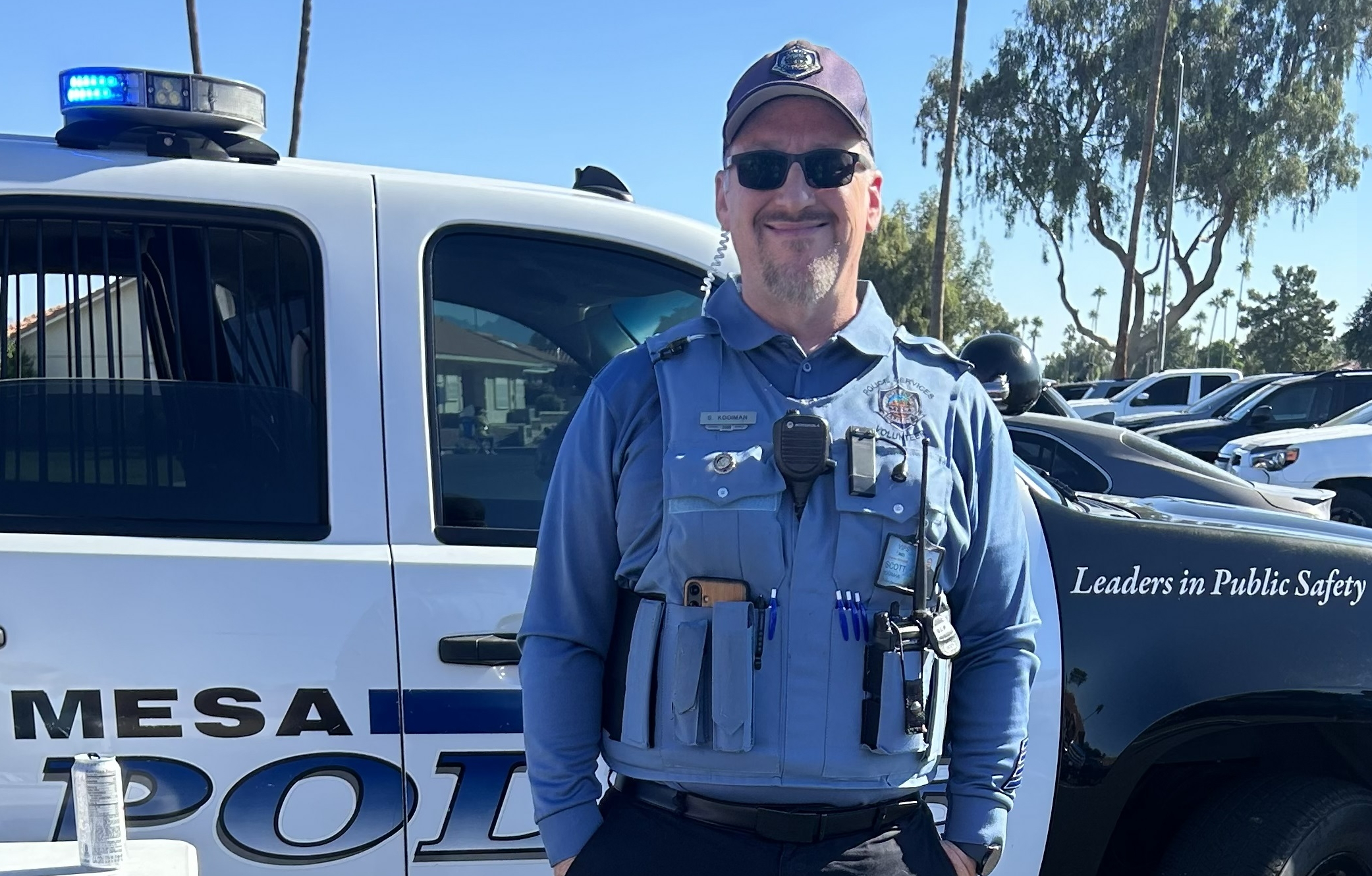 Even a volunteer with the Mesa Police Department came to lend his support.