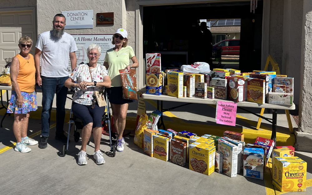 Delivering cereal to the House of Refuge.